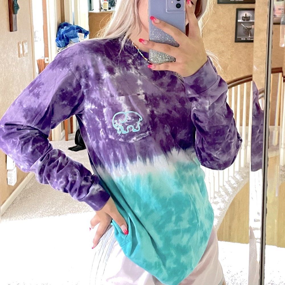 Ivory Ella tie dye long sleeve top